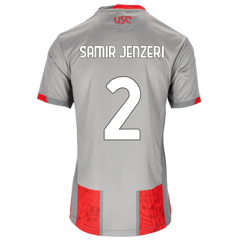 Danxen Mujer Camiseta Gabriele Samir Jenzeri #2 Rojo Gris 1ª Equipación 2025/26 La Camisa México