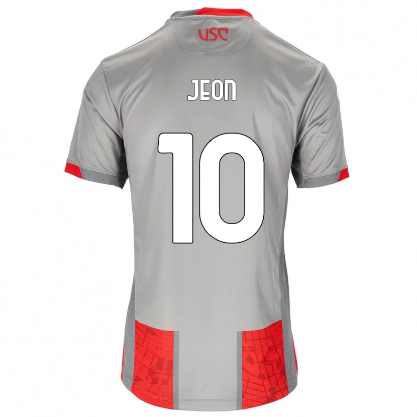 Danxen Mujer Camiseta Joseph Jeon #10 Rojo Gris 1ª Equipación 2025/26 La Camisa México