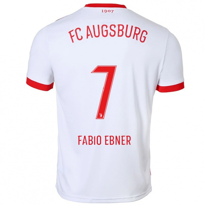 Danxen Mujer Camiseta Fabio Ebner #7 Blanco Rojo 1ª Equipación 2025/26 La Camisa México