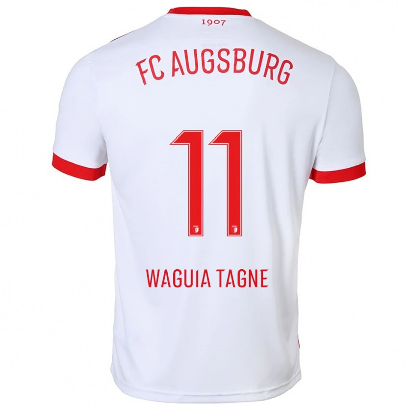 Danxen Mujer Camiseta Evan Waguia Tagne #11 Blanco Rojo 1ª Equipación 2025/26 La Camisa México