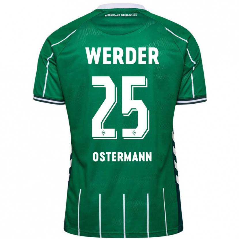 Danxen Mujer Camiseta Ben Ostermann #25 Verde Blanco 1ª Equipación 2025/26 La Camisa México
