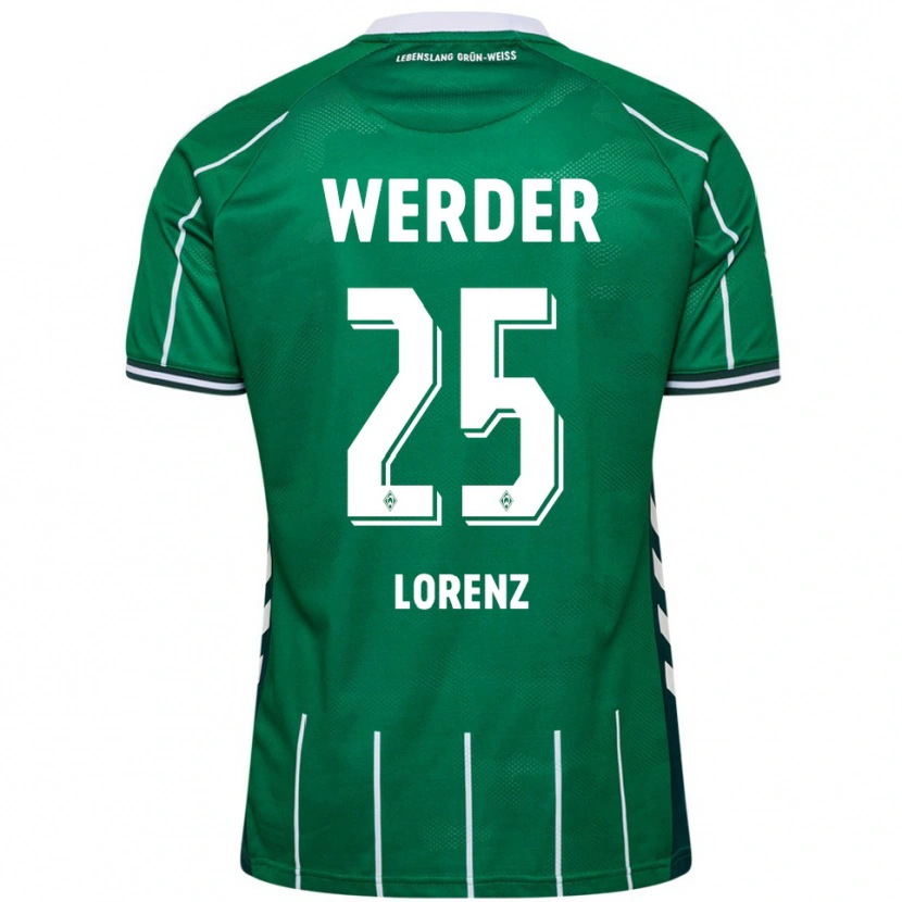 Danxen Mujer Camiseta Jacob Lorenz #25 Verde Blanco 1ª Equipación 2025/26 La Camisa México