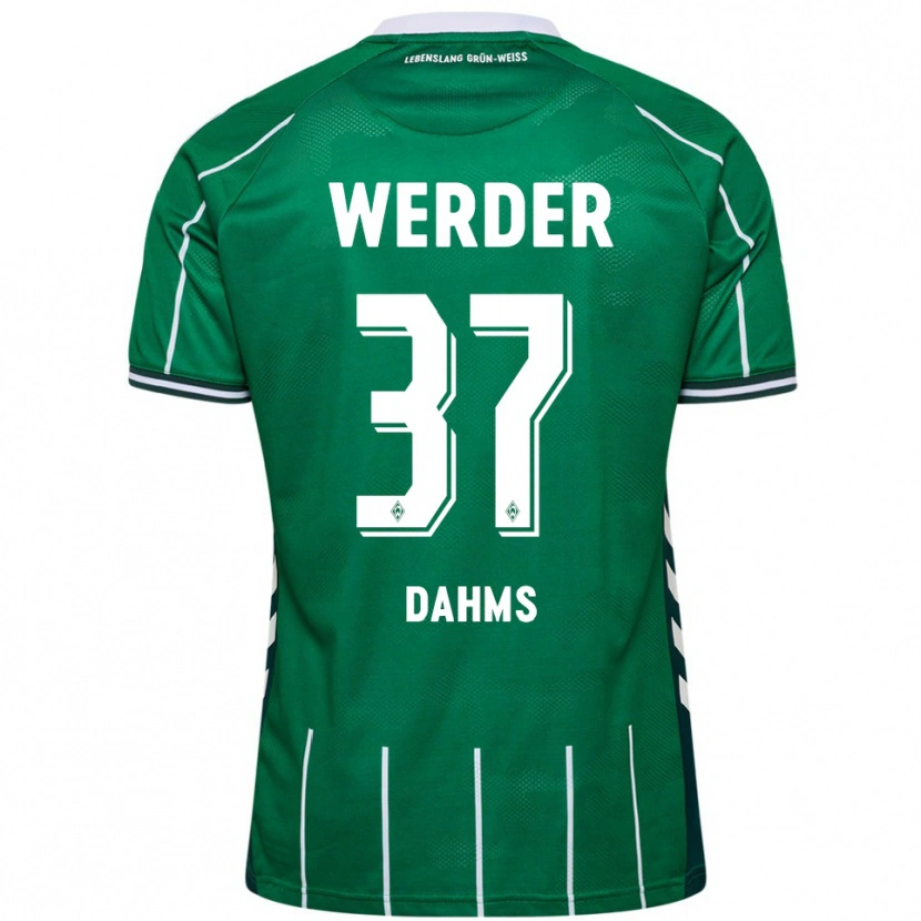 Danxen Mujer Camiseta Lena Dahms #37 Verde Blanco 1ª Equipación 2025/26 La Camisa México