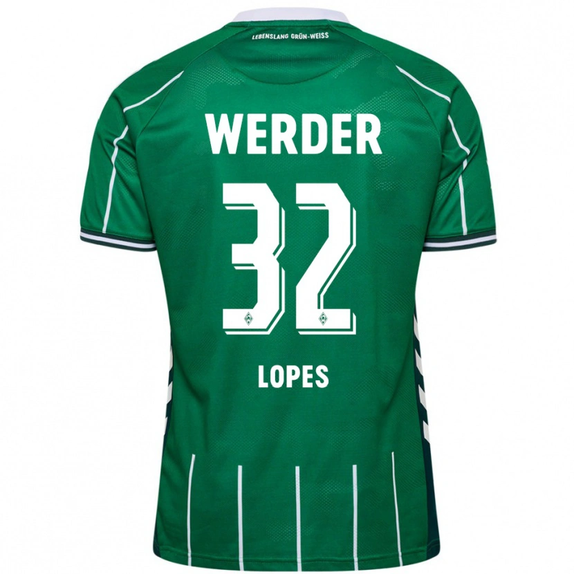 Danxen Mujer Camiseta Eugenio Lopes #32 Verde Blanco 1ª Equipación 2025/26 La Camisa México