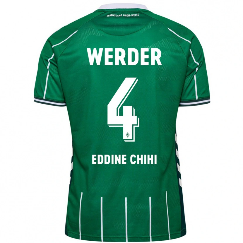 Danxen Mujer Camiseta Dhia Eddine Chihi #4 Verde Blanco 1ª Equipación 2025/26 La Camisa México