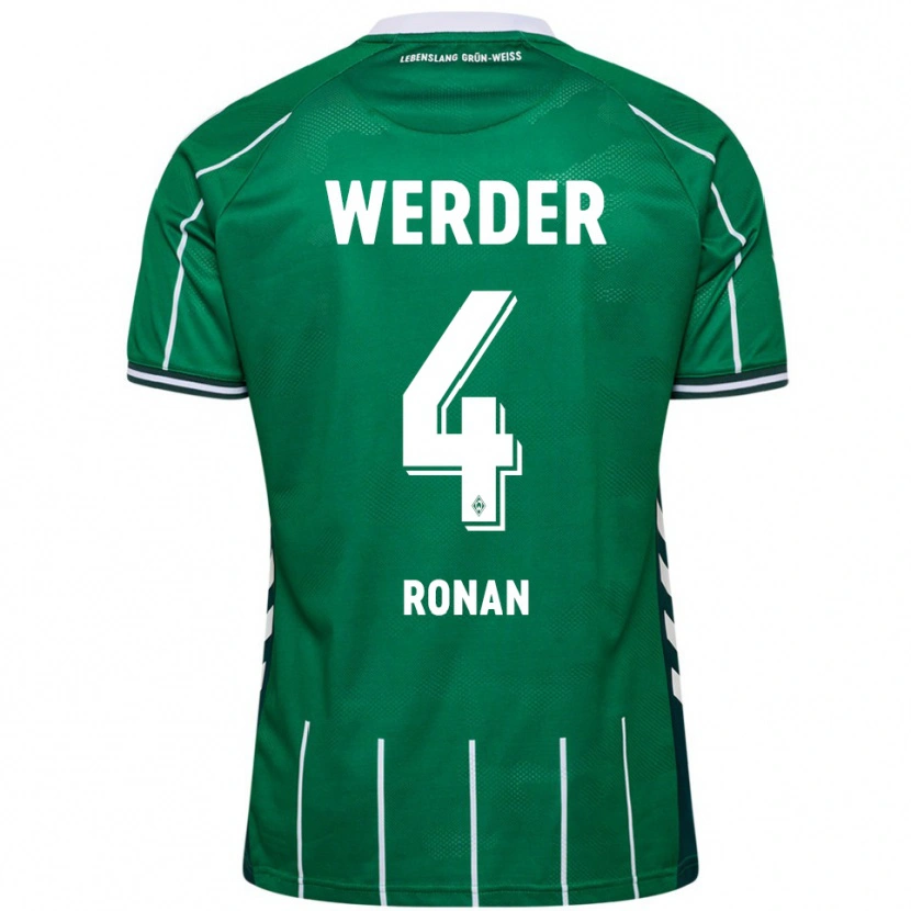 Danxen Mujer Camiseta Kaylie Ronan #4 Verde Blanco 1ª Equipación 2025/26 La Camisa México