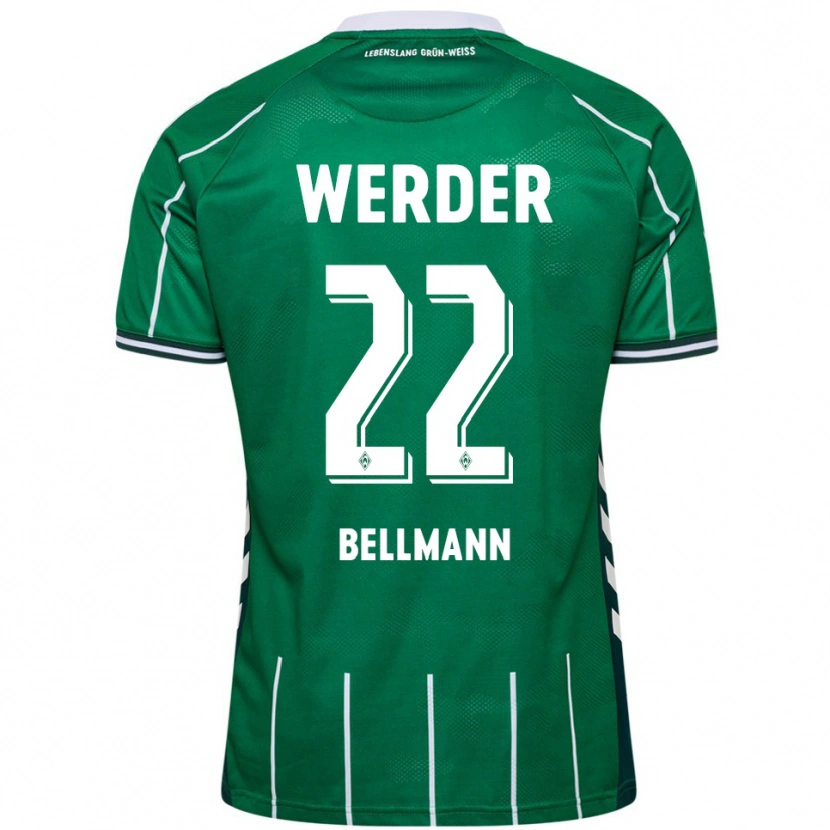 Danxen Mujer Camiseta Paul Bellmann #22 Verde Blanco 1ª Equipación 2025/26 La Camisa México