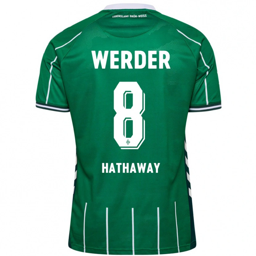 Danxen Mujer Camiseta Max Hathaway #8 Verde Blanco 1ª Equipación 2025/26 La Camisa México