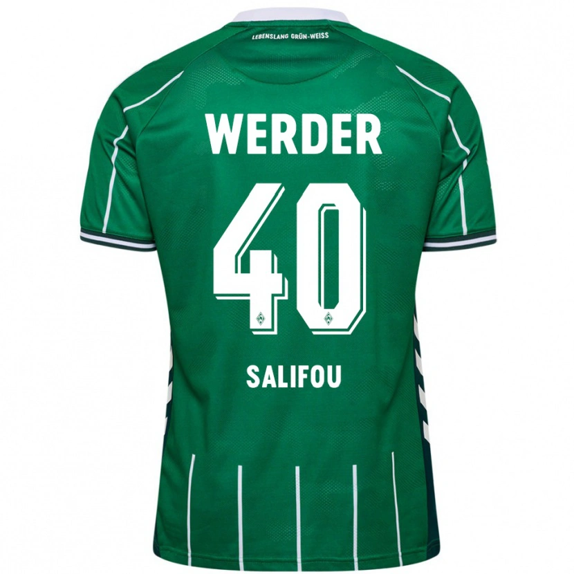 Danxen Mujer Camiseta Dikeni Salifou #40 Verde Blanco 1ª Equipación 2025/26 La Camisa México