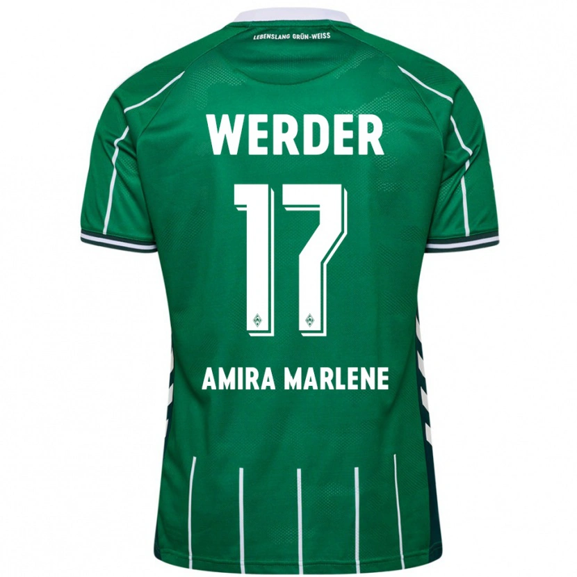 Danxen Mujer Camiseta Amira Marlene Dahl #17 Verde Blanco 1ª Equipación 2025/26 La Camisa México