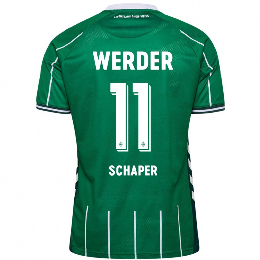Danxen Mujer Camiseta Wilken Schaper #11 Verde Blanco 1ª Equipación 2025/26 La Camisa México
