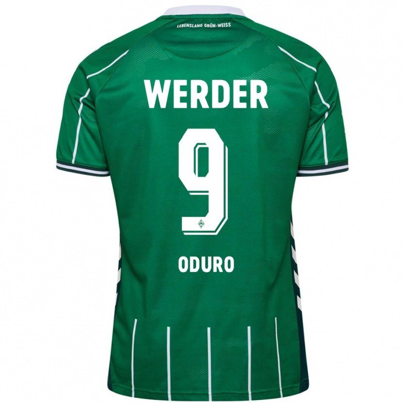Danxen Mujer Camiseta Ricardo Oduro #9 Verde Blanco 1ª Equipación 2025/26 La Camisa México
