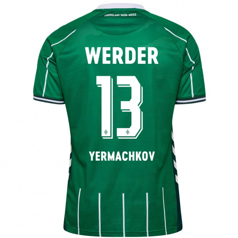Danxen Mujer Camiseta Ivan Yermachkov #13 Verde Blanco 1ª Equipación 2025/26 La Camisa México