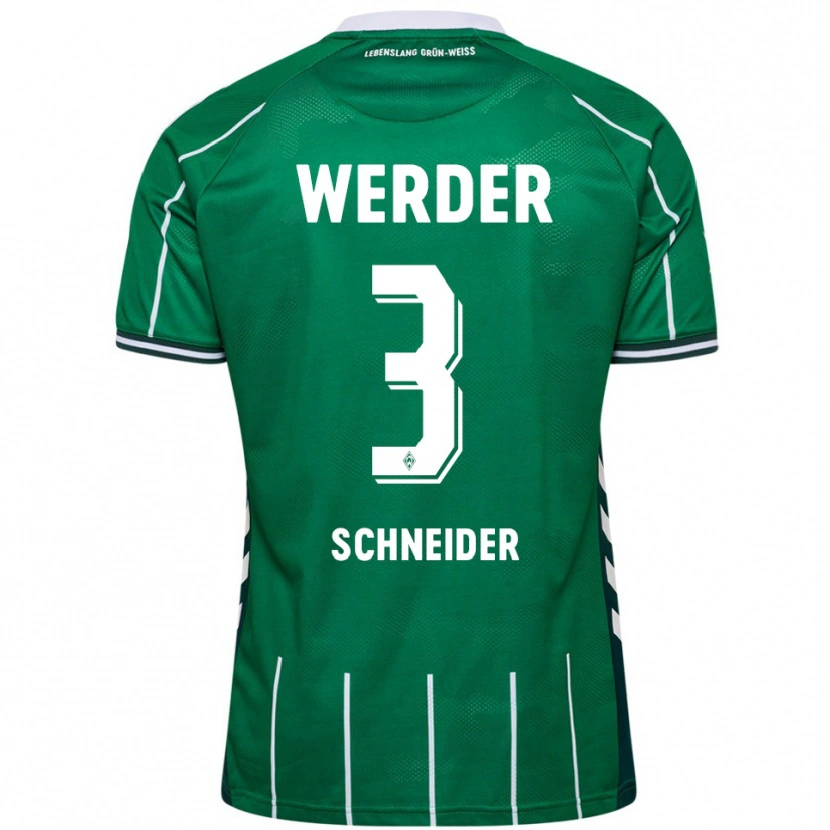 Danxen Mujer Camiseta Dieter Schneider #3 Verde Blanco 1ª Equipación 2025/26 La Camisa México