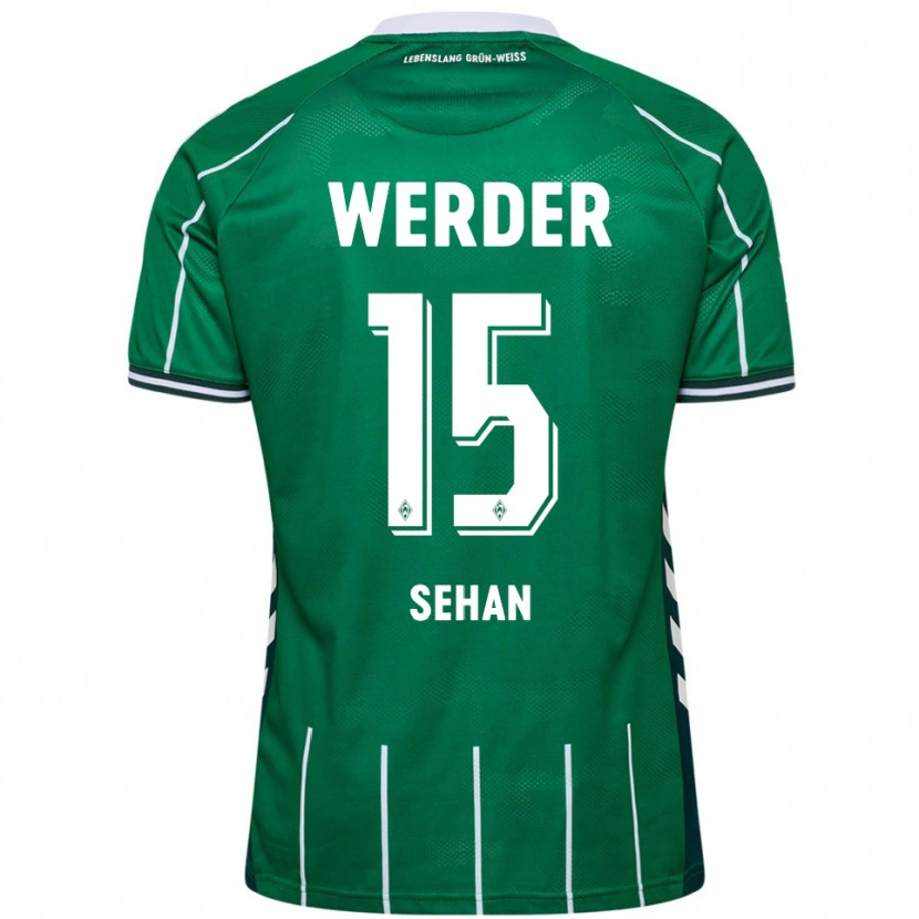 Danxen Mujer Camiseta Jasmin Sehan #15 Verde Blanco 1ª Equipación 2025/26 La Camisa México