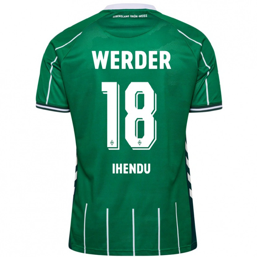 Danxen Mujer Camiseta Daniel Ihendu #18 Verde Blanco 1ª Equipación 2025/26 La Camisa México