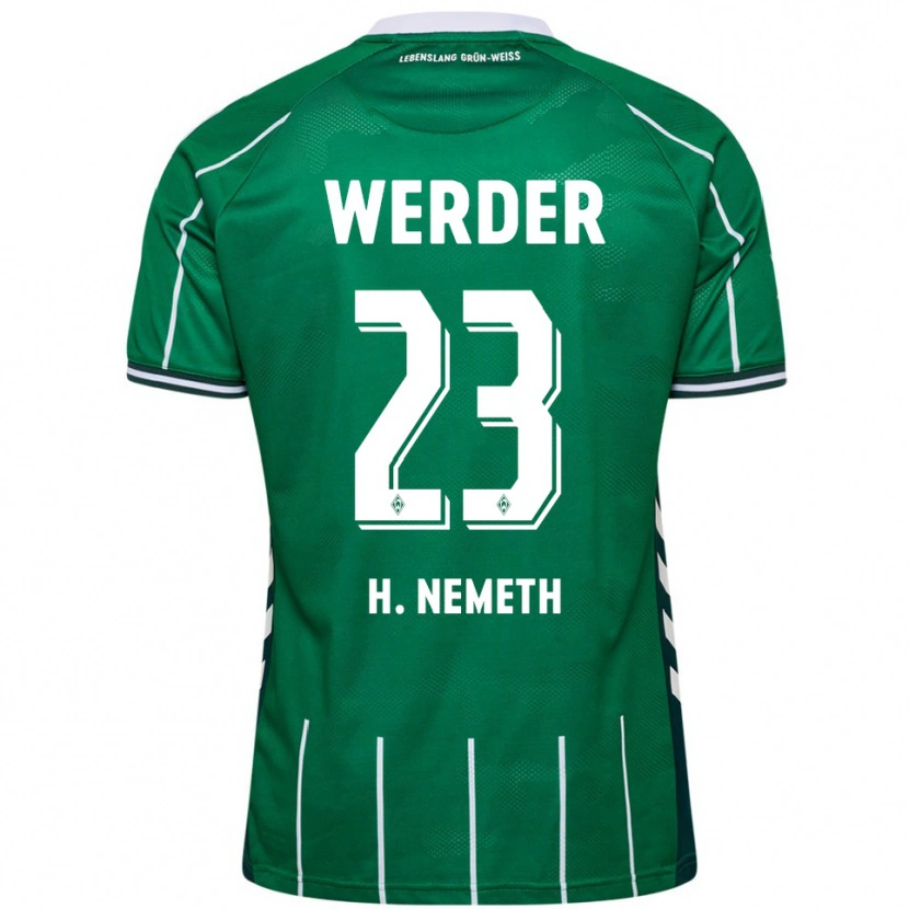 Danxen Mujer Camiseta Hanna Németh #23 Verde Blanco 1ª Equipación 2025/26 La Camisa México
