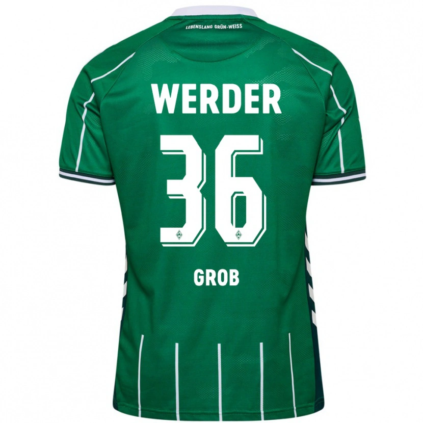 Danxen Mujer Camiseta Christian Groß #36 Verde Blanco 1ª Equipación 2025/26 La Camisa México