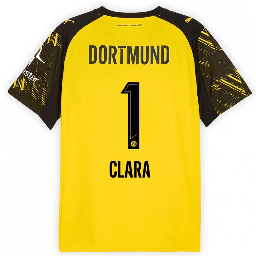 Danxen Mujer Camiseta Woltering Clara #1 Amarillo Negro 1ª Equipación 2025/26 La Camisa México