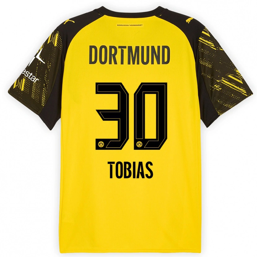 Danxen Mujer Camiseta Vogt Tobias #30 Amarillo Negro 1ª Equipación 2025/26 La Camisa México