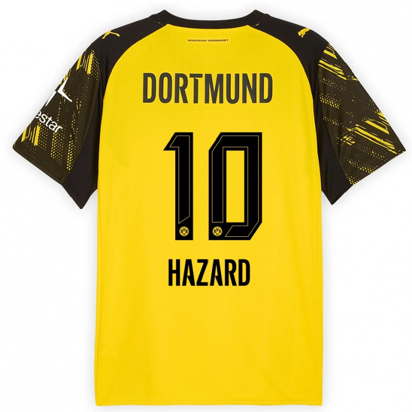 Danxen Mujer Camiseta Thorgan Hazard #10 Amarillo Negro 1ª Equipación 2025/26 La Camisa México
