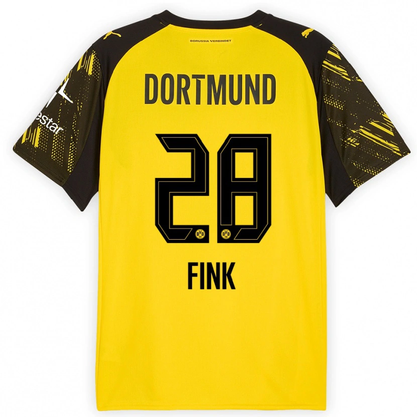 Danxen Mujer Camiseta Bradley Fink #28 Amarillo Negro 1ª Equipación 2025/26 La Camisa México