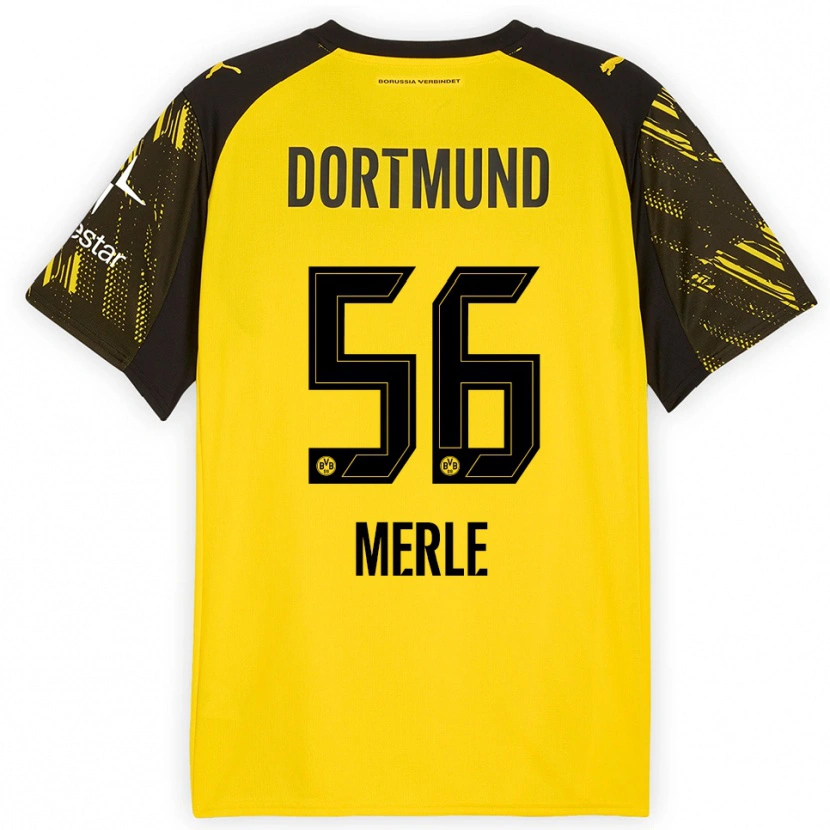 Danxen Mujer Camiseta Albers Merle #56 Amarillo Negro 1ª Equipación 2025/26 La Camisa México