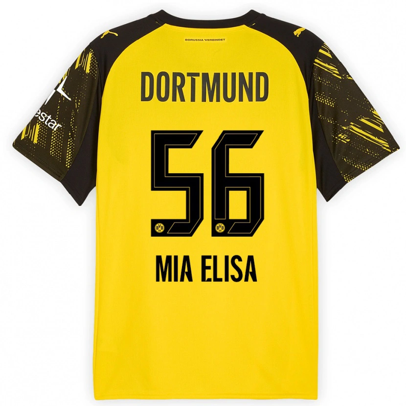 Danxen Mujer Camiseta Bomnuter Mia Elisa #56 Amarillo Negro 1ª Equipación 2025/26 La Camisa México