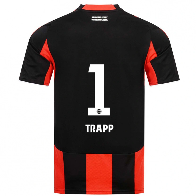 Danxen Mujer Camiseta Kevin Trapp #1 Negro Rojo 1ª Equipación 2025/26 La Camisa México