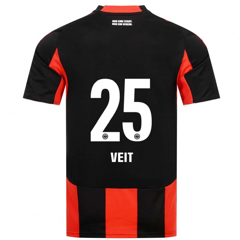 Danxen Mujer Camiseta Jella Veit #25 Negro Rojo 1ª Equipación 2025/26 La Camisa México