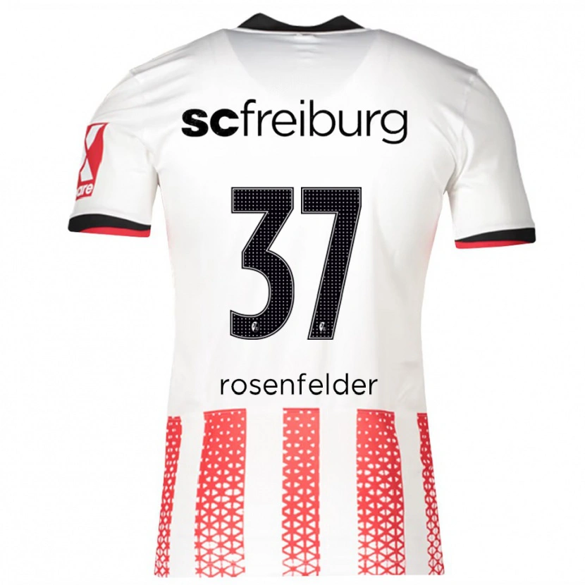 Danxen Mujer Camiseta Max Rosenfelder #37 Blanco Rojo 1ª Equipación 2025/26 La Camisa México