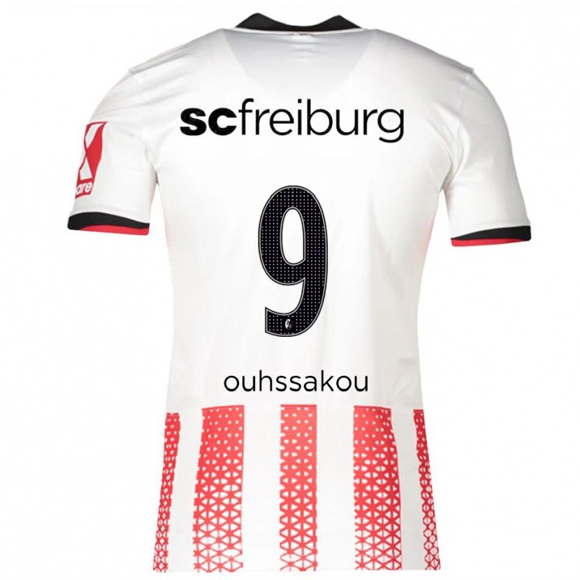 Danxen Mujer Camiseta Essad Ouhssakou #9 Blanco Rojo 1ª Equipación 2025/26 La Camisa México