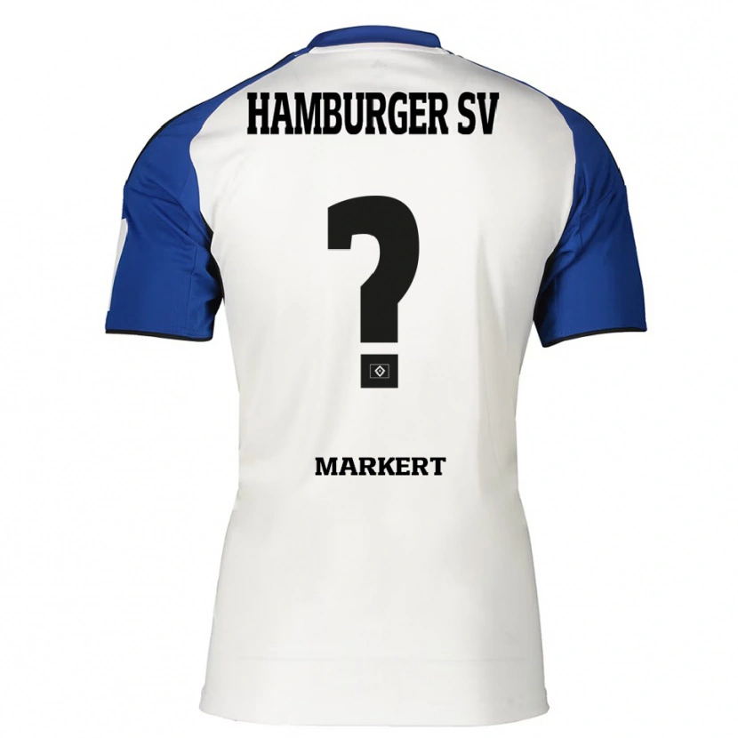 Danxen Mujer Camiseta John-Lee Markert #0 Blanco Azul 1ª Equipación 2025/26 La Camisa México