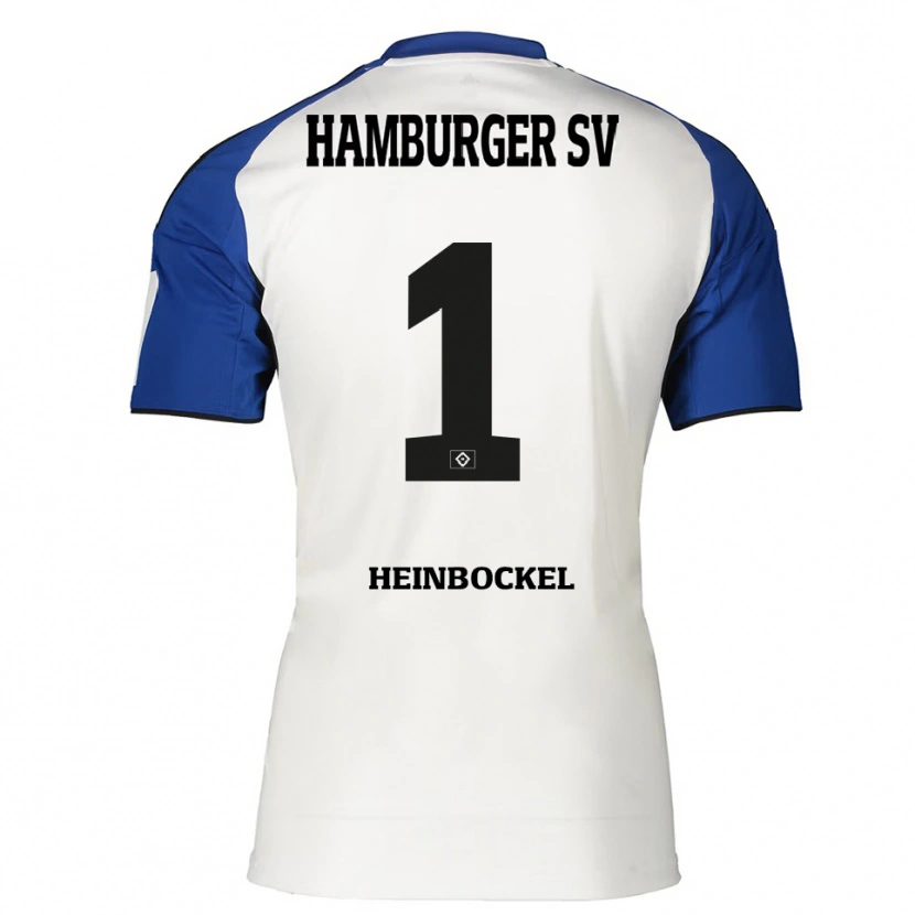Danxen Mujer Camiseta Simon Heinbockel #1 Blanco Azul 1ª Equipación 2025/26 La Camisa México