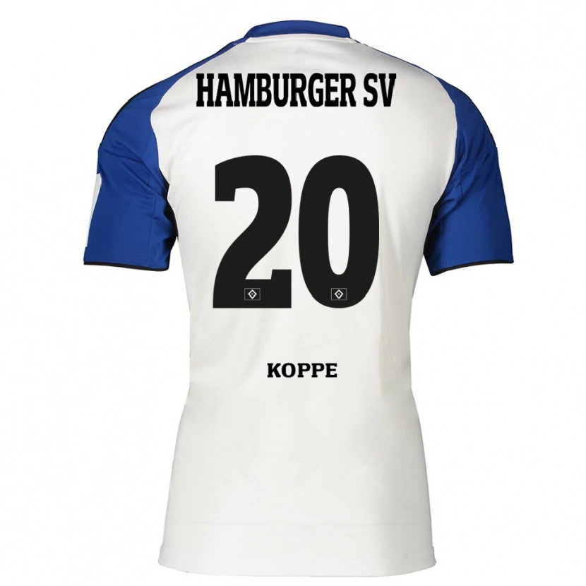 Danxen Mujer Camiseta Katharina Köppe #20 Blanco Azul 1ª Equipación 2025/26 La Camisa México