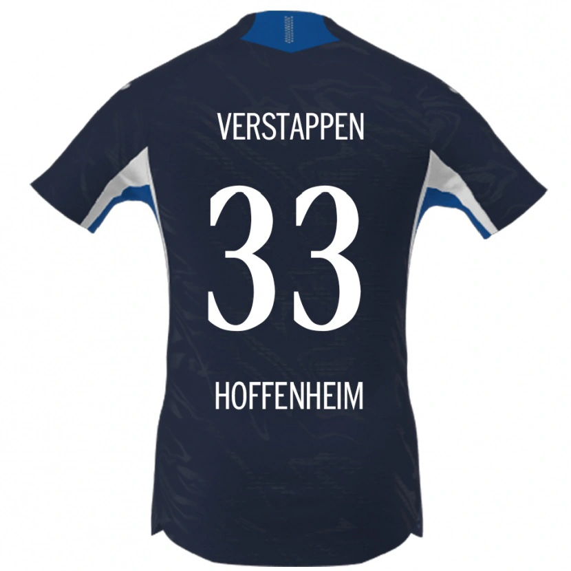 Danxen Mujer Camiseta Eric Verstappen #33 Marino Blanco 1ª Equipación 2025/26 La Camisa México