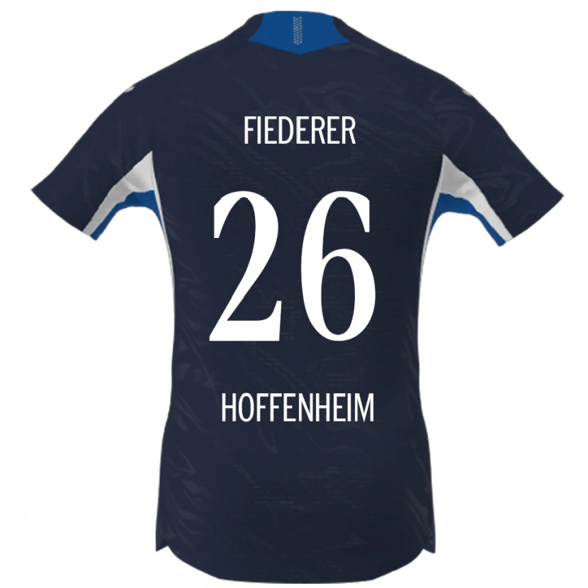 Danxen Mujer Camiseta Tom Fiederer #26 Marino Blanco 1ª Equipación 2025/26 La Camisa México
