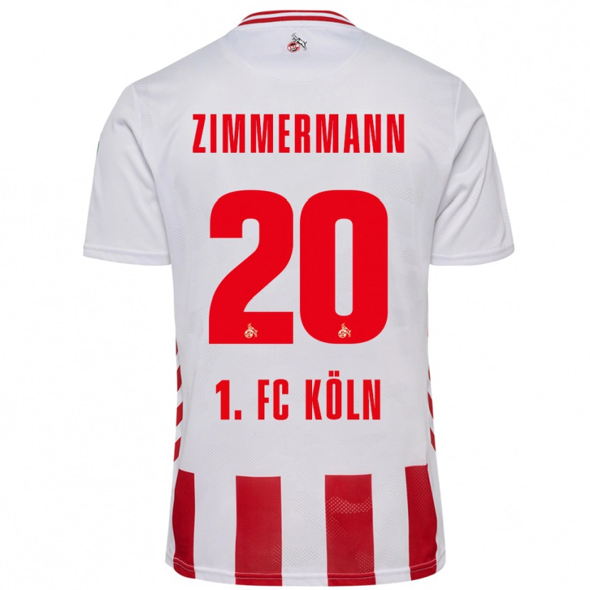 Danxen Mujer Camiseta Nick Zimmermann #20 Blanco Rojo 1ª Equipación 2025/26 La Camisa México