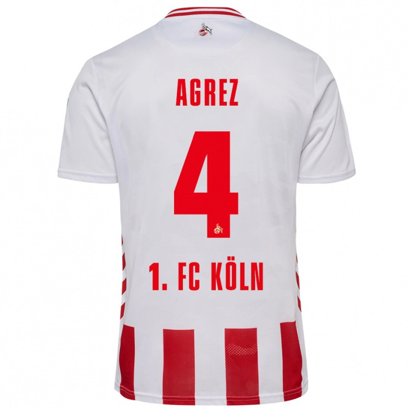 Danxen Mujer Camiseta Sara Agrež #4 Blanco Rojo 1ª Equipación 2025/26 La Camisa México