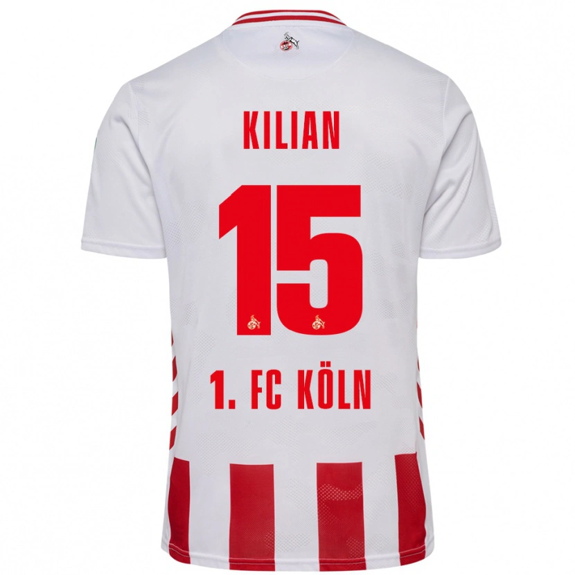 Danxen Mujer Camiseta Luca Kilian #15 Blanco Rojo 1ª Equipación 2025/26 La Camisa México