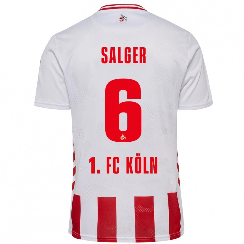 Danxen Mujer Camiseta Stephan Salger #6 Blanco Rojo 1ª Equipación 2025/26 La Camisa México