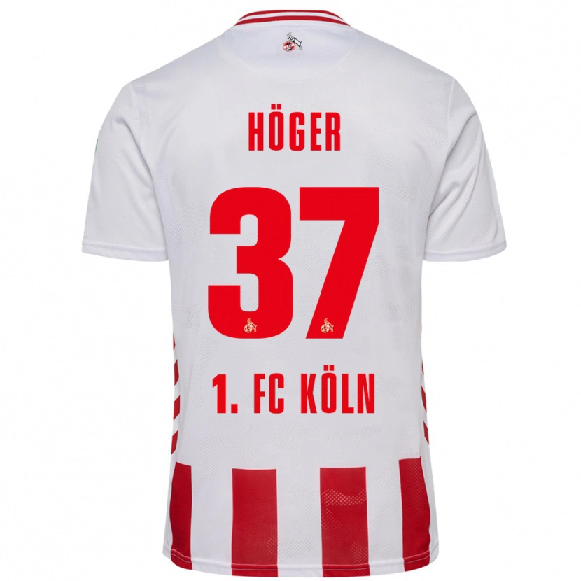 Danxen Mujer Camiseta Marco Höger #37 Blanco Rojo 1ª Equipación 2025/26 La Camisa México