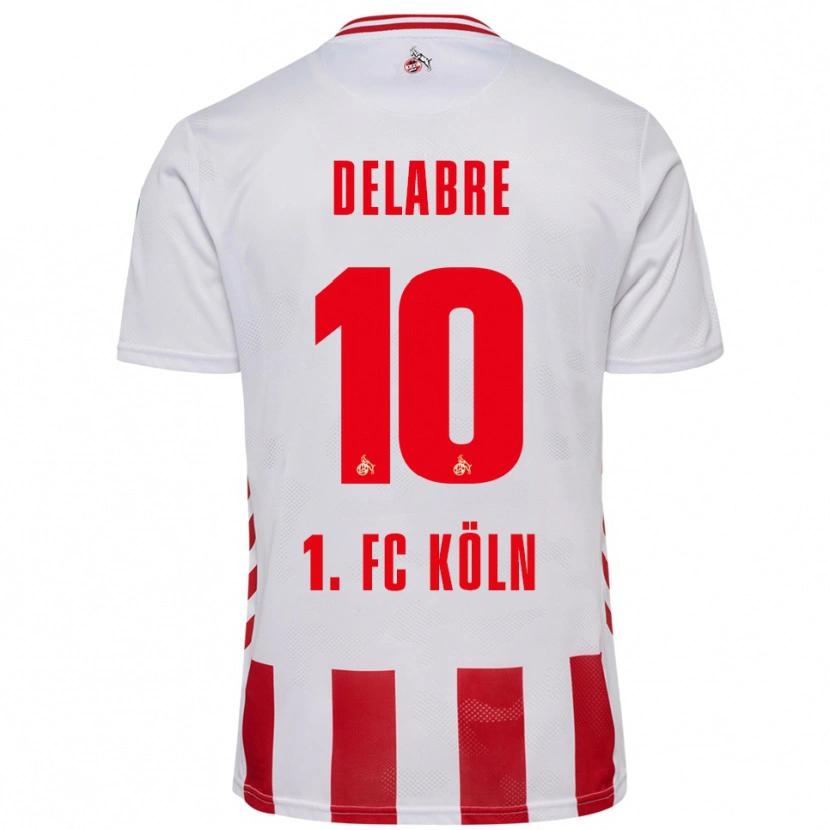 Danxen Mujer Camiseta Amélie Delabre #10 Blanco Rojo 1ª Equipación 2025/26 La Camisa México