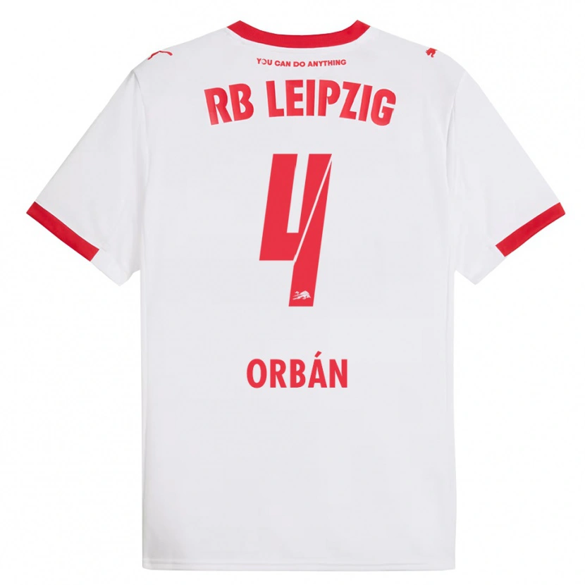 Danxen Mujer Camiseta Willi Orbán #4 Blanco Rojo 1ª Equipación 2025/26 La Camisa México