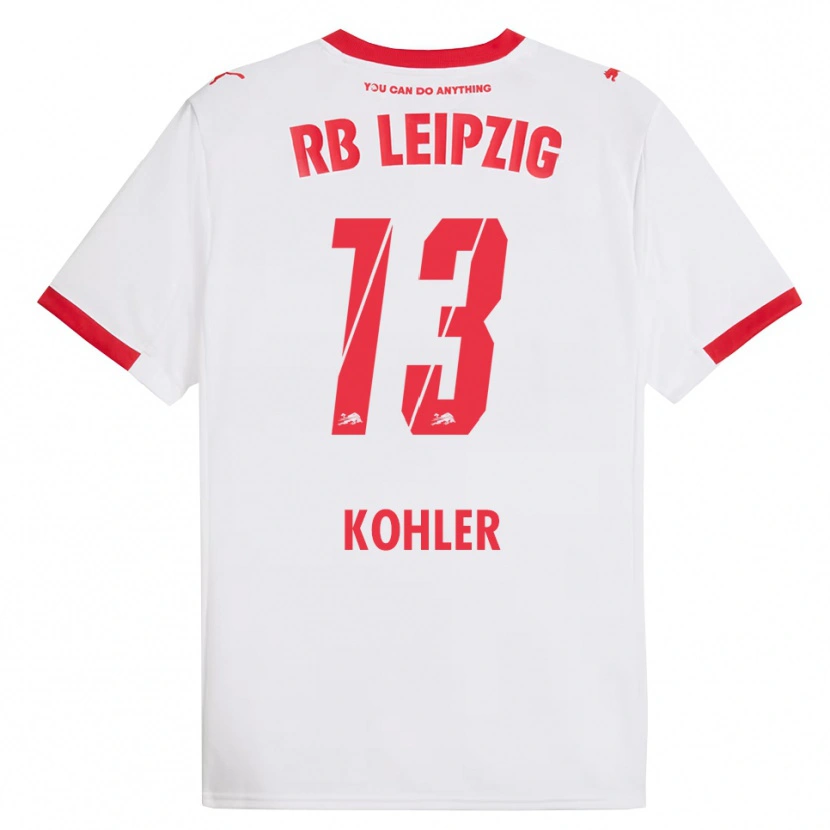 Danxen Mujer Camiseta Tim Köhler #13 Blanco Rojo 1ª Equipación 2025/26 La Camisa México