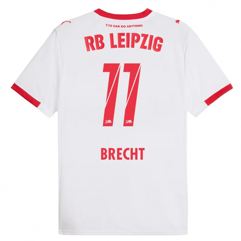 Danxen Mujer Camiseta Barbara Brecht #11 Blanco Rojo 1ª Equipación 2025/26 La Camisa México