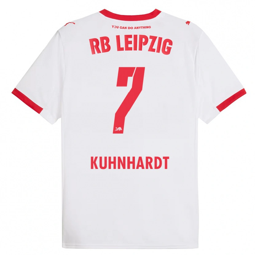 Danxen Mujer Camiseta Paul Kühnhardt #7 Blanco Rojo 1ª Equipación 2025/26 La Camisa México