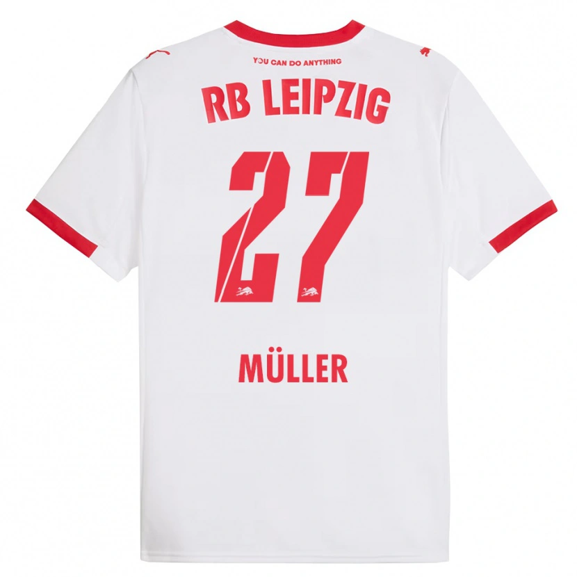 Danxen Mujer Camiseta Marlene Müller #27 Blanco Rojo 1ª Equipación 2025/26 La Camisa México