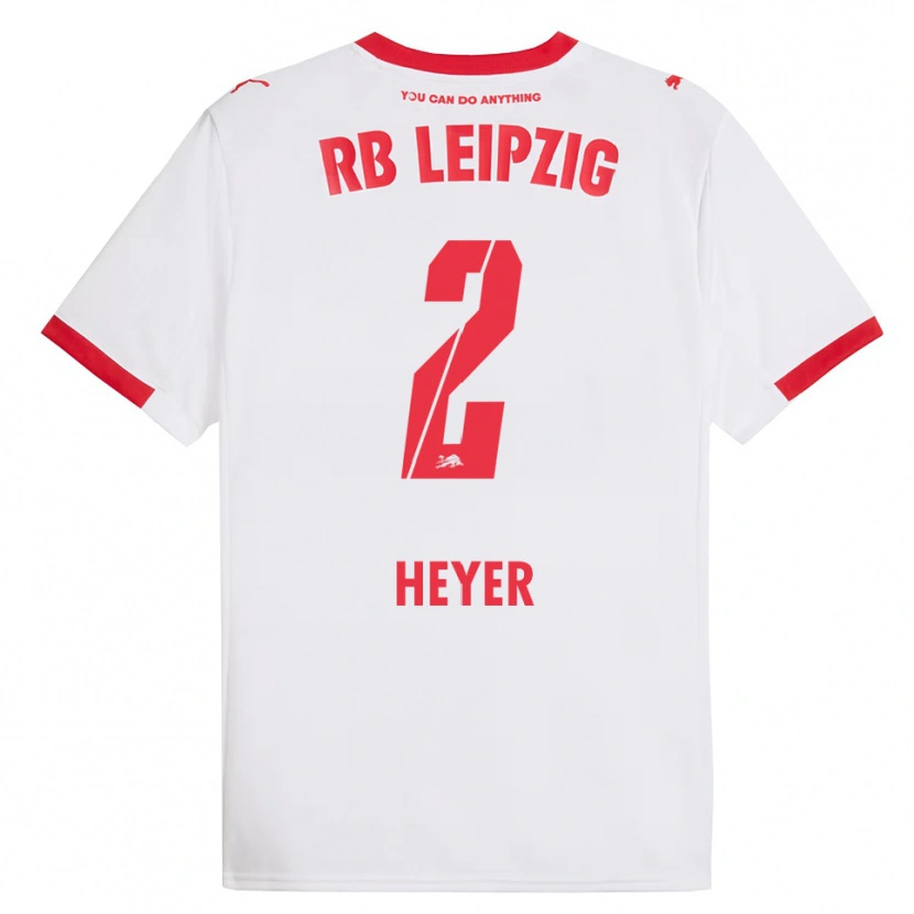 Danxen Mujer Camiseta Friedrich Heyer #2 Blanco Rojo 1ª Equipación 2025/26 La Camisa México
