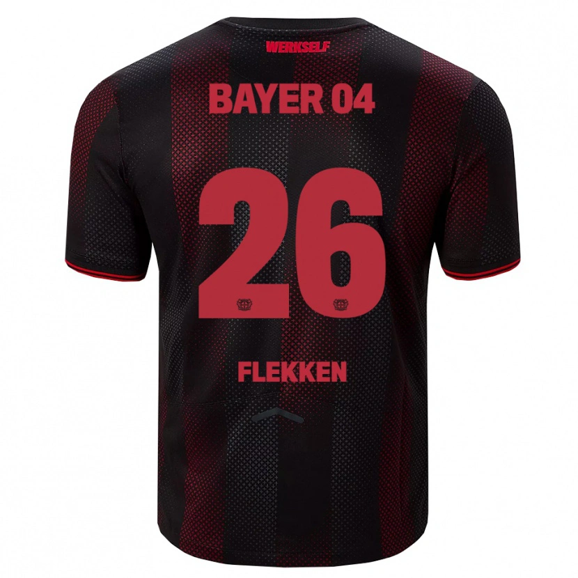 Danxen Mujer Camiseta Mark Flekken #26 Negro Rojo 1ª Equipación 2025/26 La Camisa México